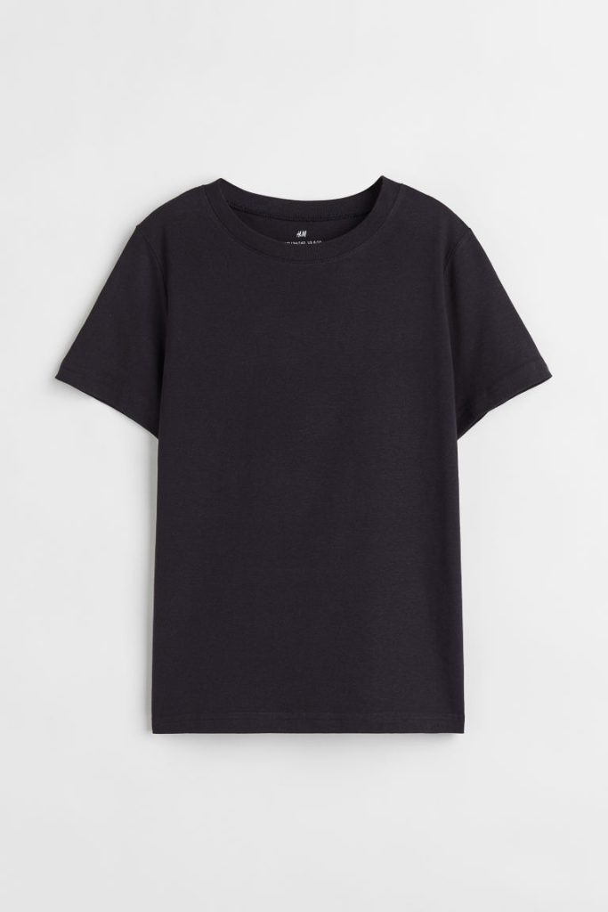 H & M - Katoenen T-shirt - Zwart