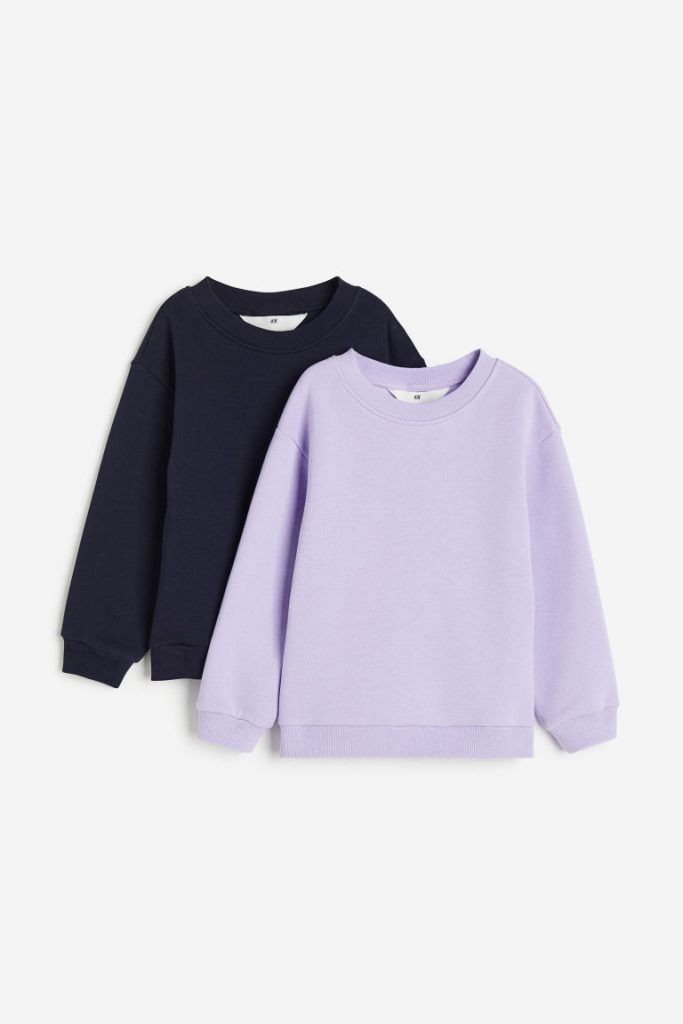 H & M - Set van 2 sweaters - Paars