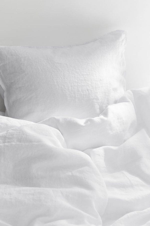 H & M - Linnen dekbedset - eenpersoons - Wit