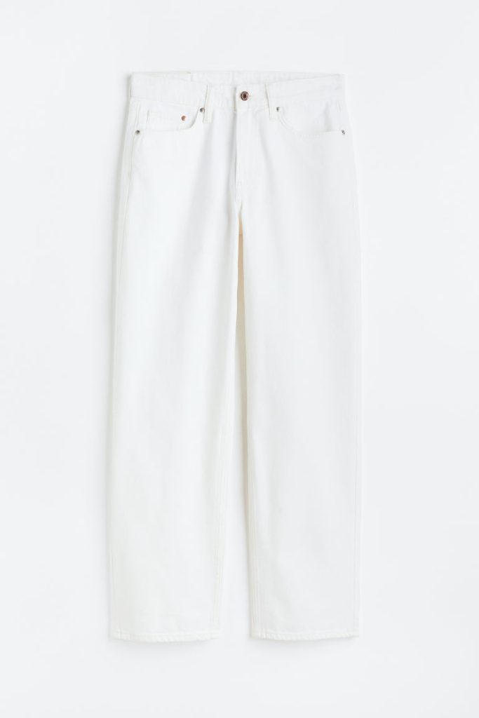 H & M - 90's Baggy Low Jeans - Wit