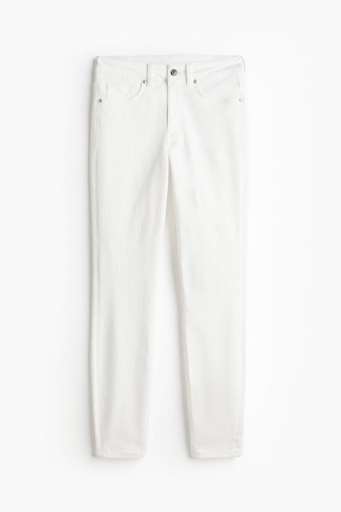 H & M - Skinny High Jeans - Wit