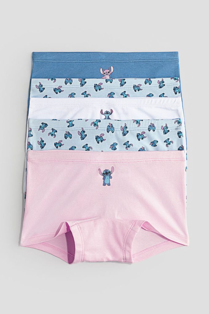 H & M - Set van 5 katoenen boxerslips - Blauw