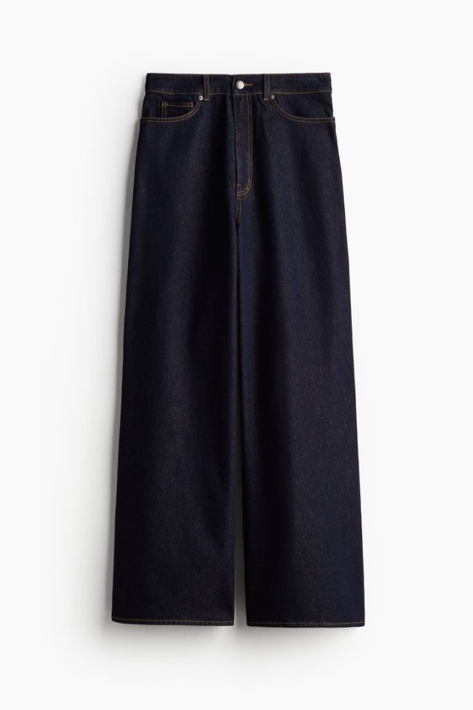 H & M - Glitterende wide-leg jeans - Goud