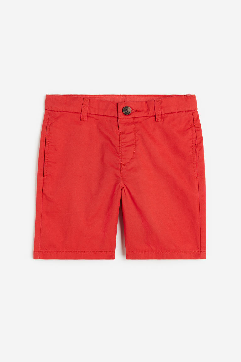 H & M - Katoenen chinoshort - Rood