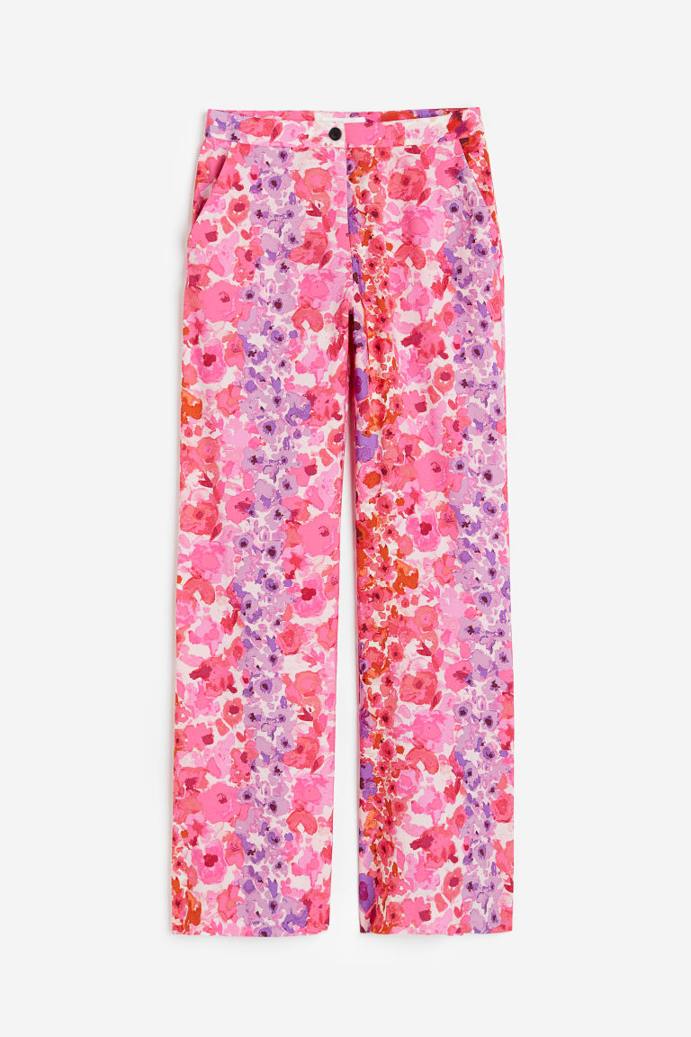 H & M - Flared broek - Roze