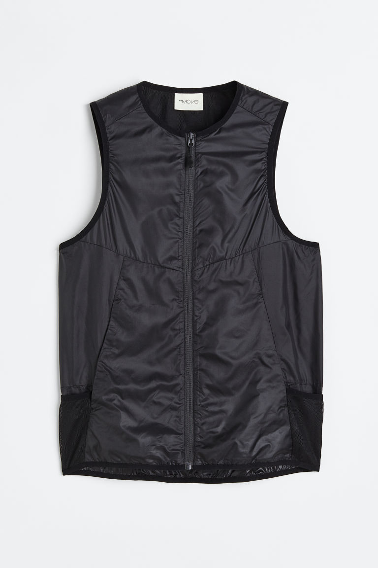 H & M - Lichtgewicht hardloopbodywarmer - Zwart