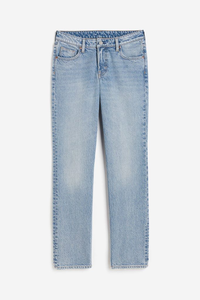 H & M - Straight Low Jeans - Blauw