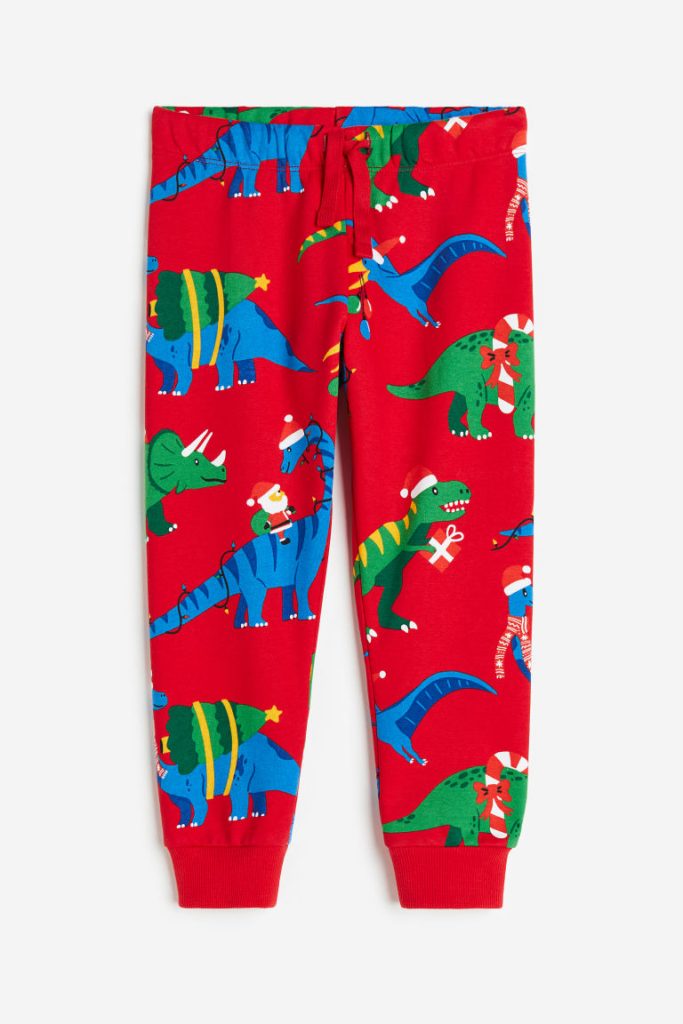 H & M - Joggers met print - Rood