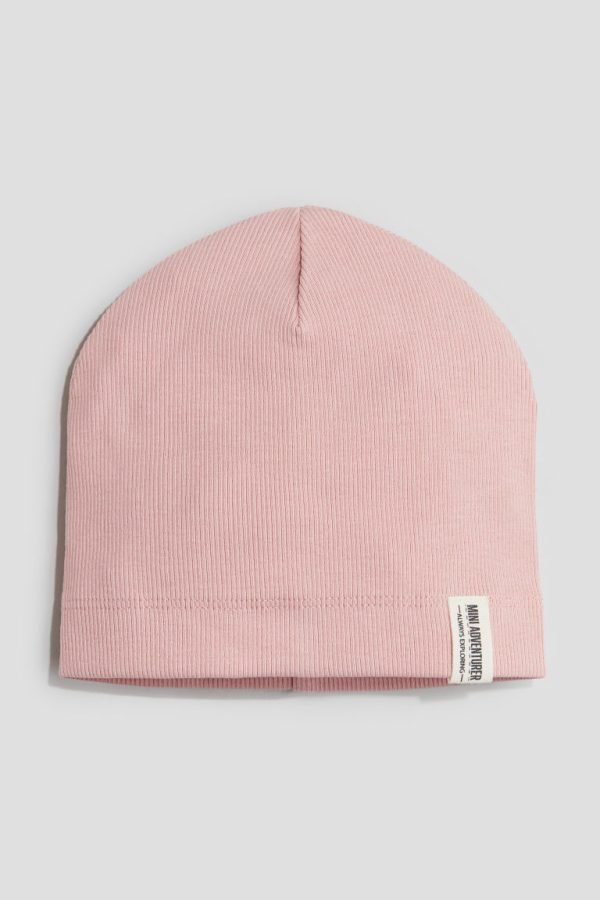 H & M - Geribde beanie - Roze