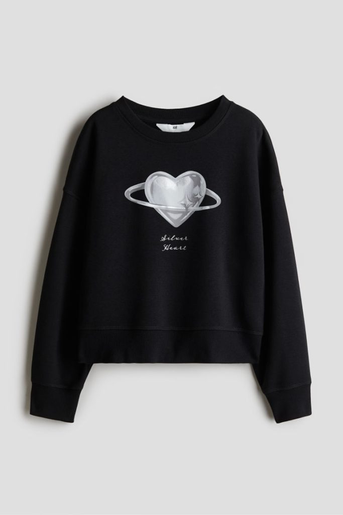 H & M - Sweater met motief - Zwart