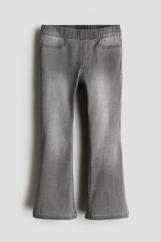 H & M - Superstretch Flared Leg Jeans - Grijs