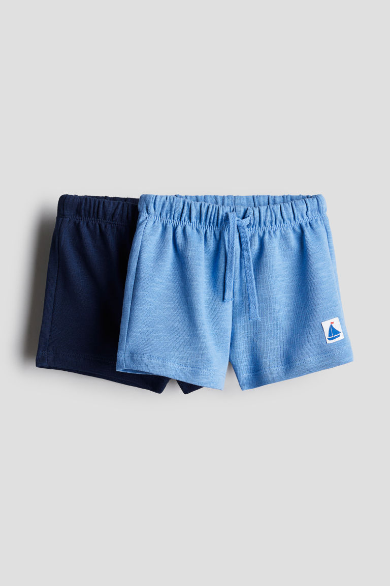 H & M - Set van 2 sweatshorts - Blauw