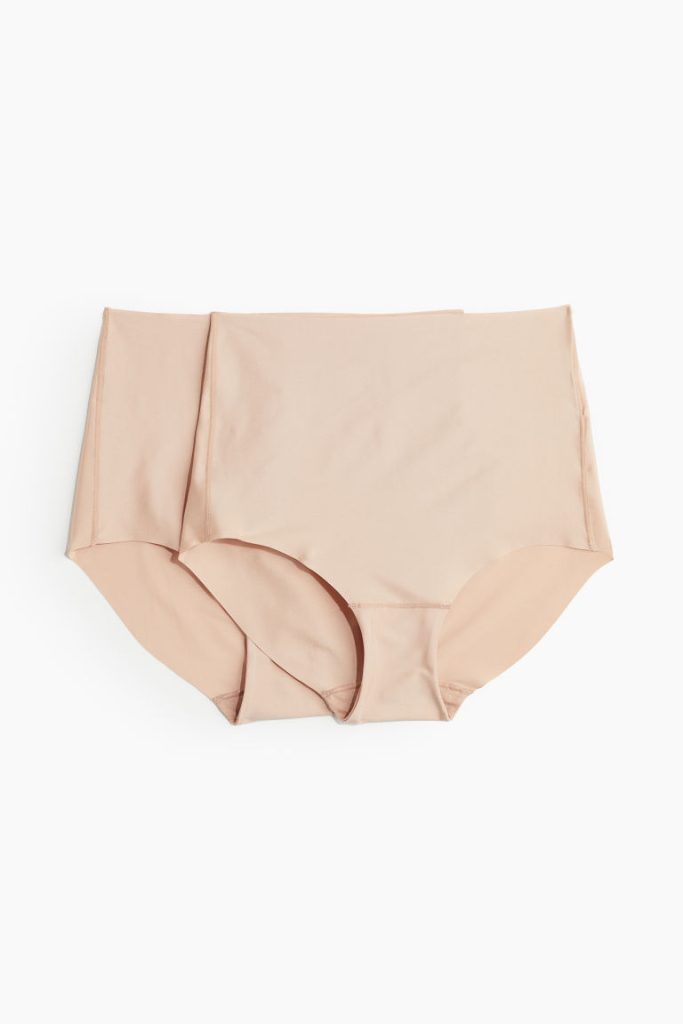 H & M - Set van 2 no-show light shaping slips - Beige