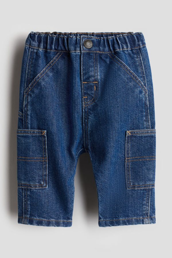 H & M - Jeans met opgestikte zakken - Blauw