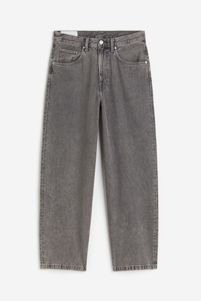 H & M - Baggy Jeans - Grijs