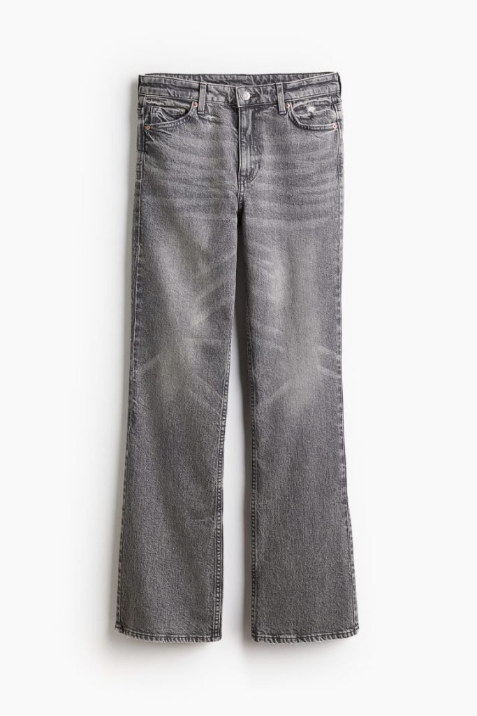 H & M - Bootcut High Jeans - Grijs