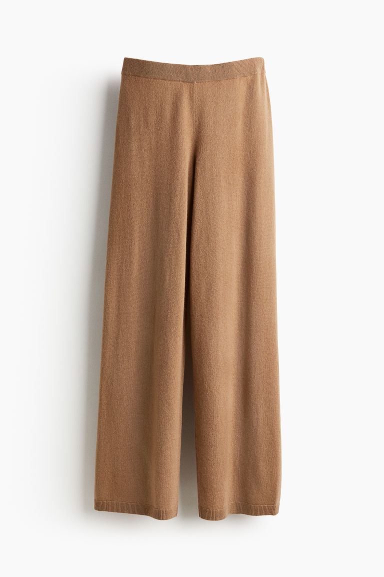 H & M - Fijngebreide kasjmier broek - Beige