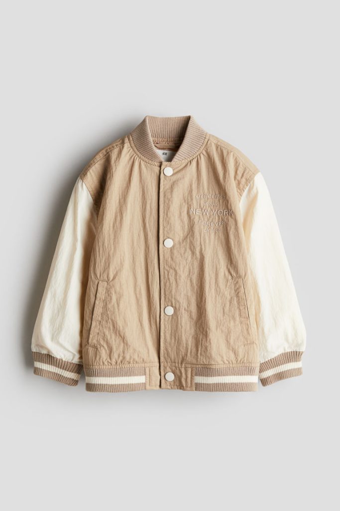 H & M - Nylon baseballjack - Beige