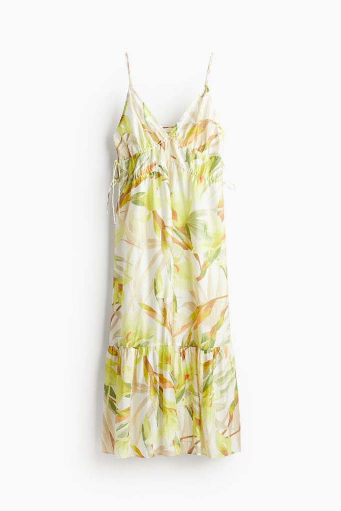 H & M - Maxi-jurk met drawstrings - Wit