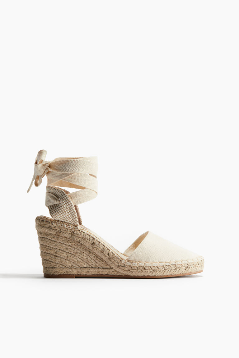 H & M - Espadrilles met sleehak - Wit