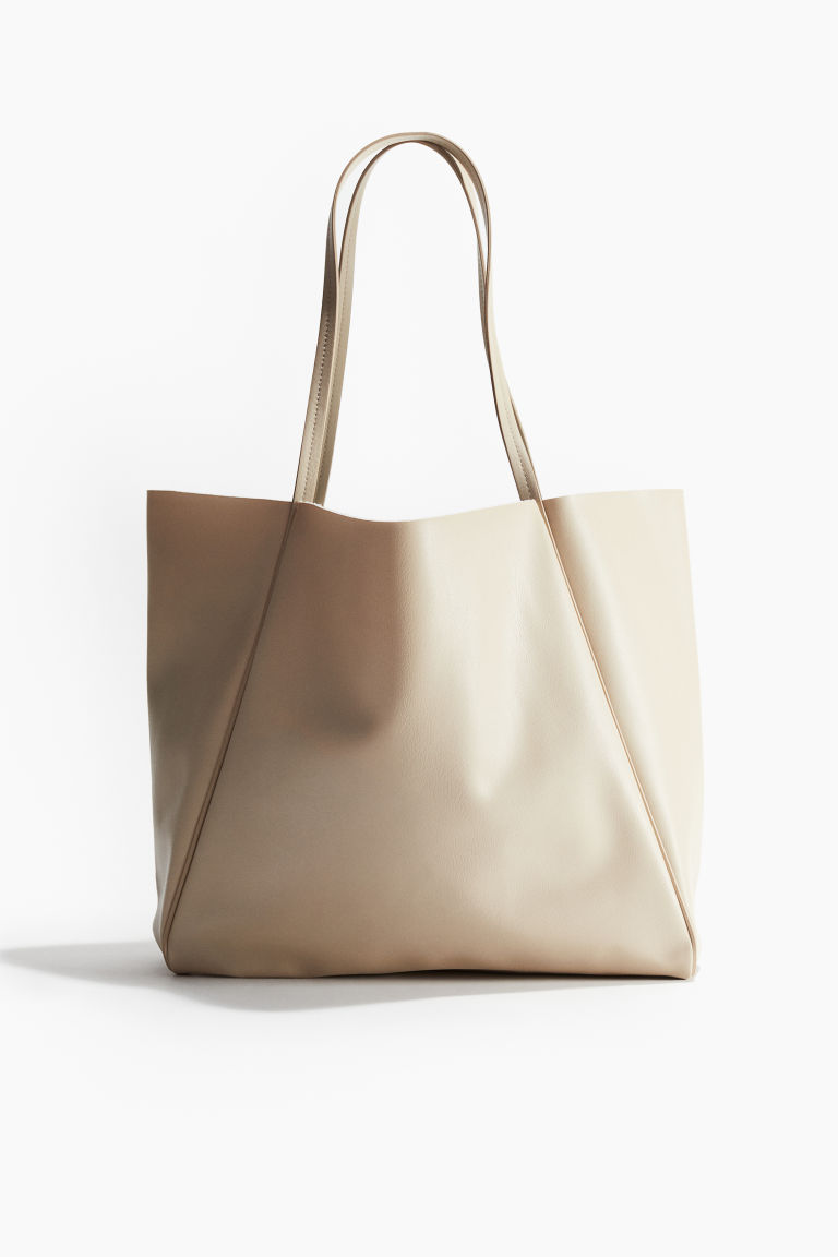 H & M - Shopper met coating - Beige