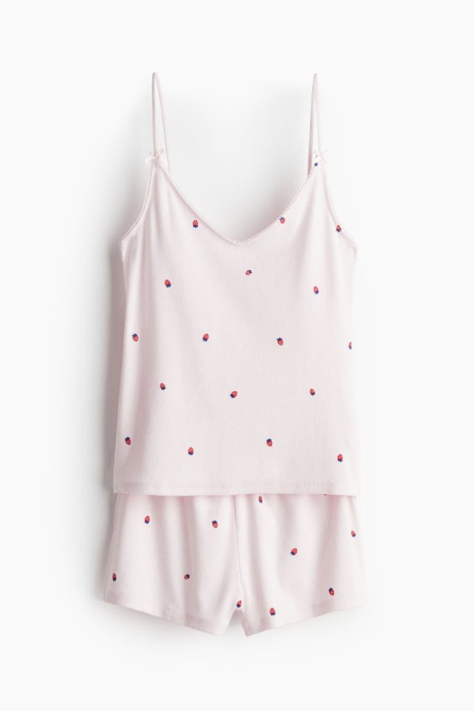 H & M - Pyjamasinglet en -short - Roze