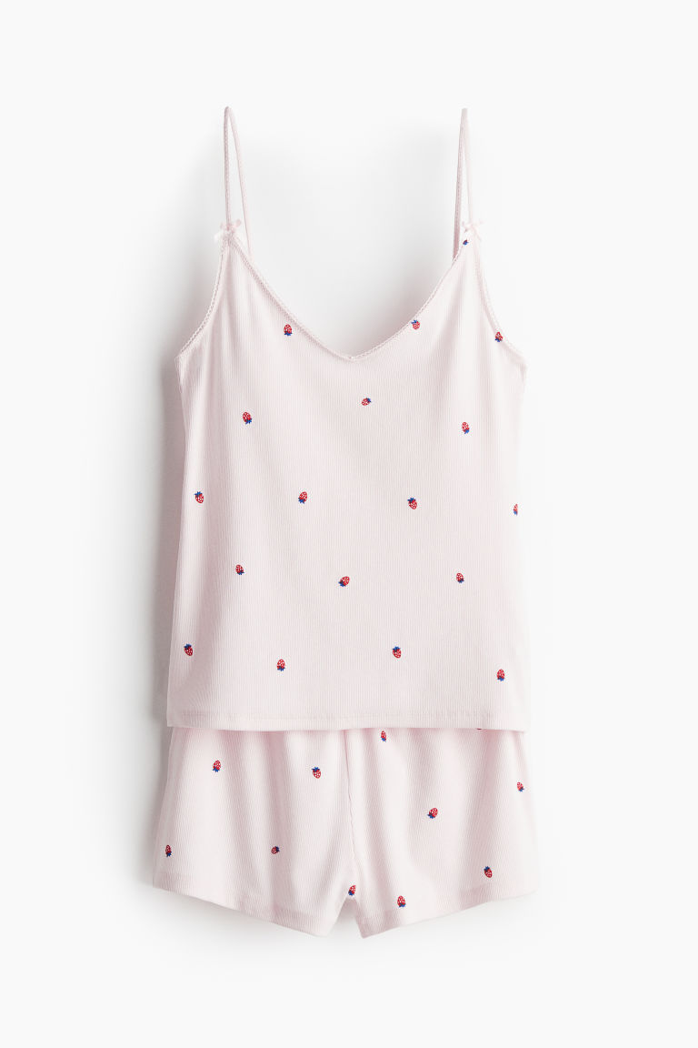 H & M - Pyjamasinglet en -short - Roze