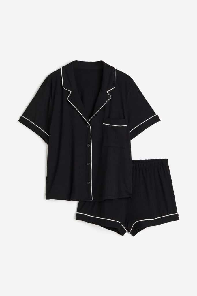 H & M - Pyjamajasje en -short - Zwart