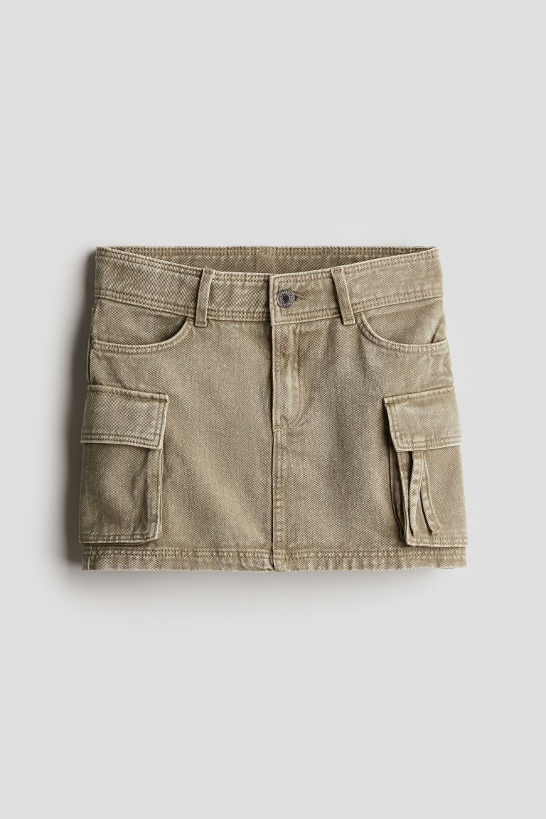 H & M - Twill utilityrok - Groen