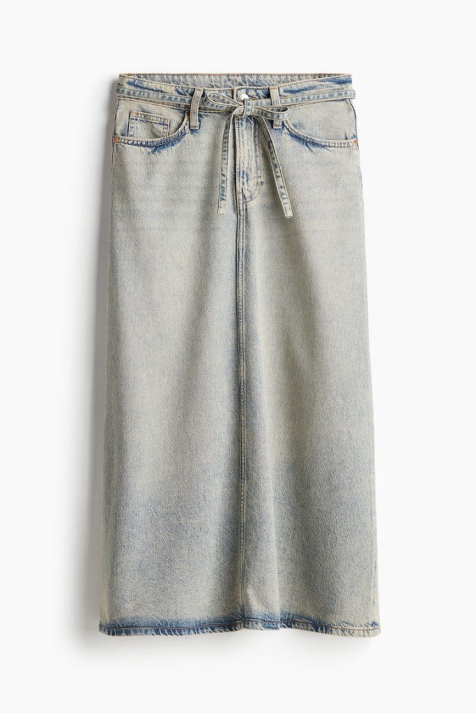 H & M - Feather Soft Denim rok - Blauw