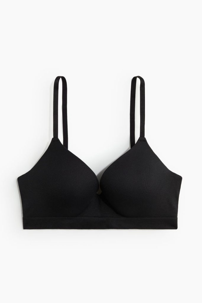 H & M - Seamless push-up bh - Zwart