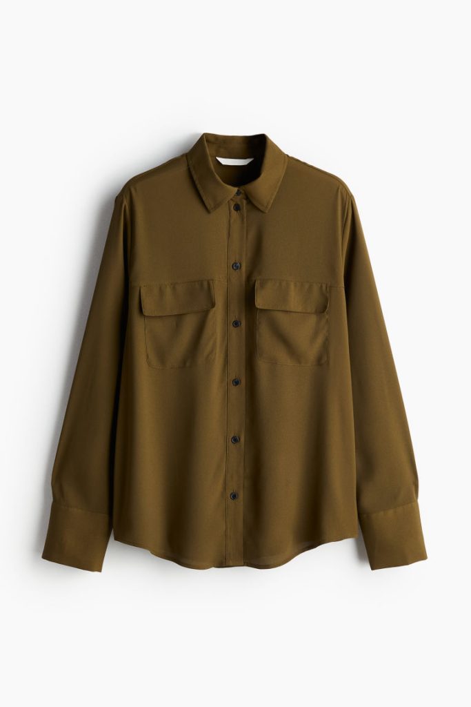 H & M - Overhemdblouse - Groen