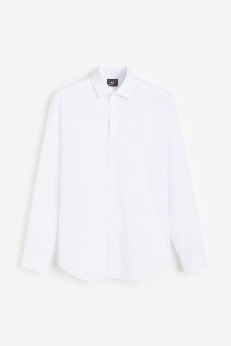 H & M - COOLMAX®-overhemd - Regular Fit - Wit