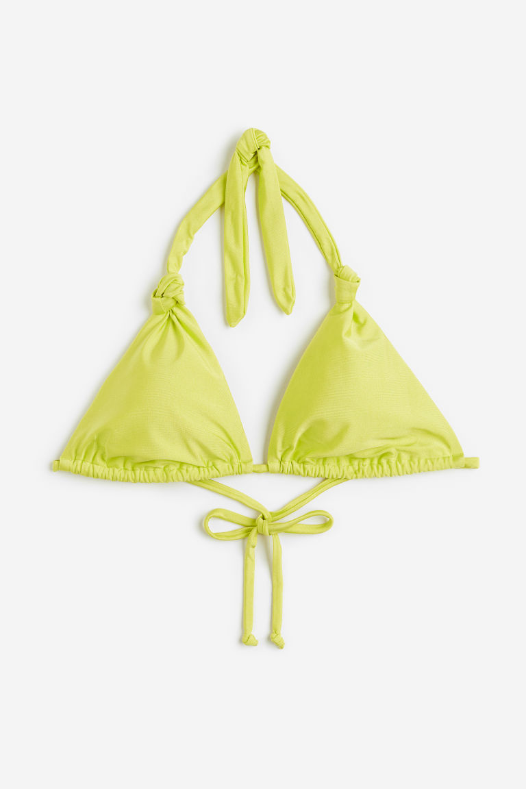 H & M - Padded triangelbikinitop - Geel