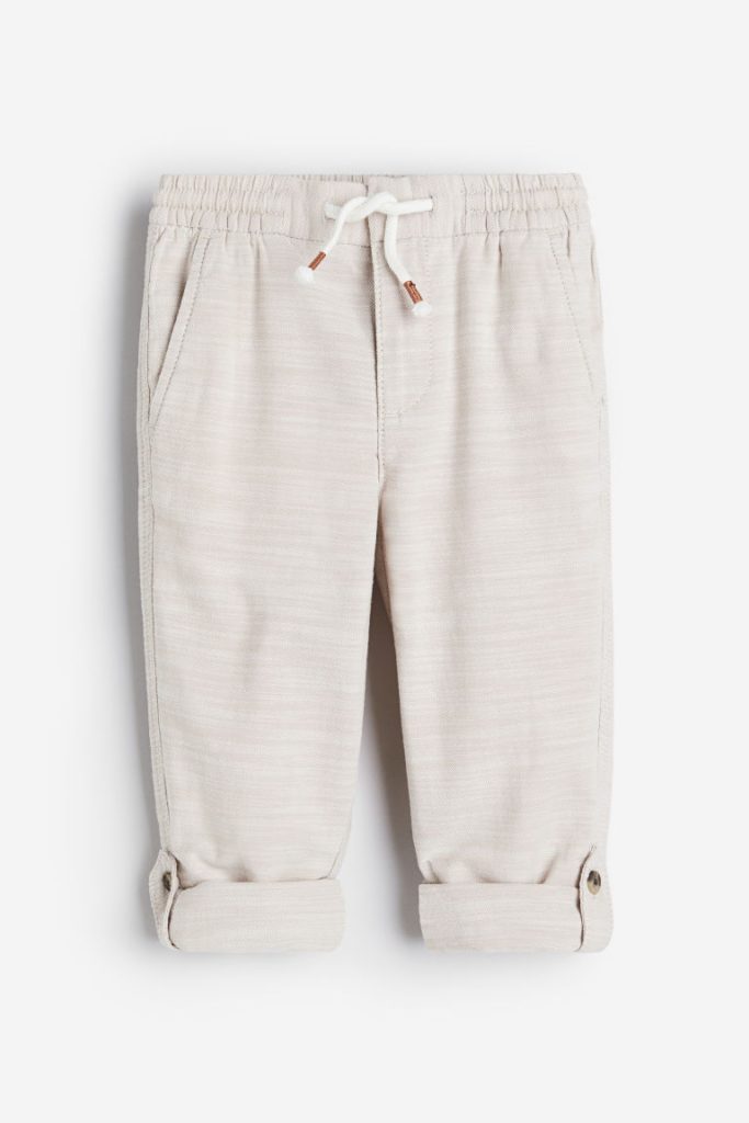 H & M - Roll-up broek - Loose Fit - Beige