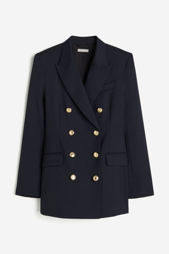 H & M - Double-breasted blazer - Blauw