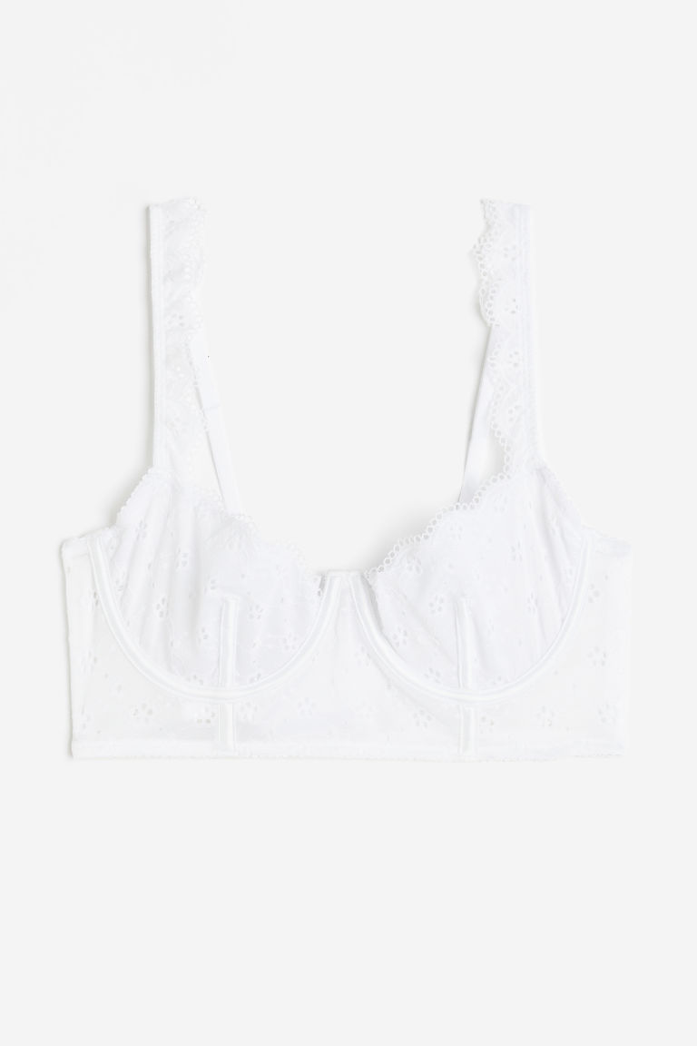 H & M - Kanten bustier zonder padding - Wit