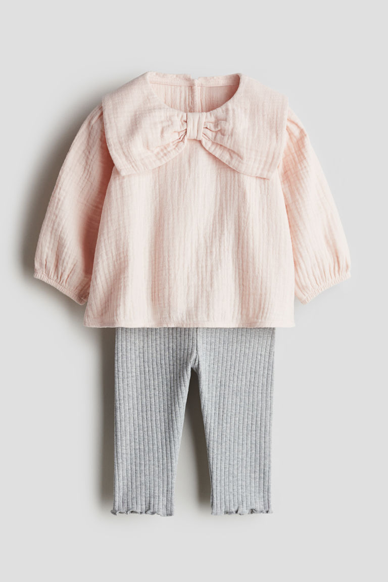 H & M - Tweedelige set - Blouse en legging - Roze