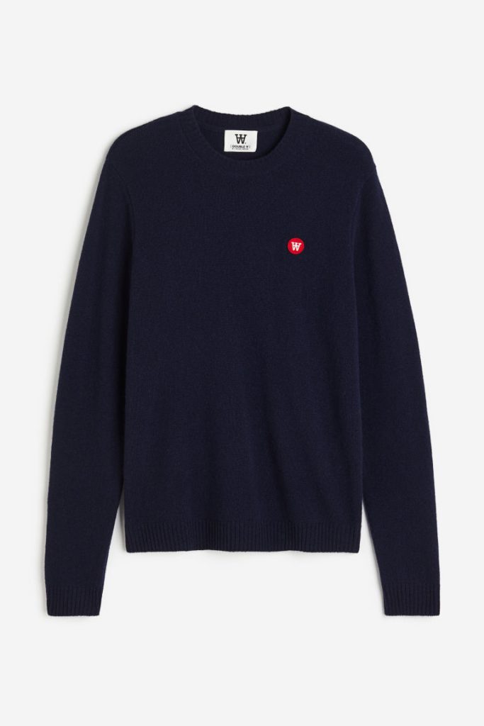 H & M - Tay Badge Lambswool Jumper - Blauw