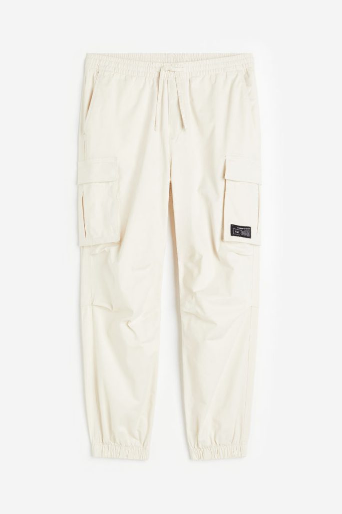 H & M - Katoenen utilityjoggers - Relaxed Fit - Wit