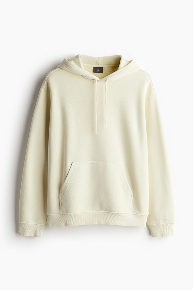 H & M - Capuchonsweater met print - Loose Fit - Beige