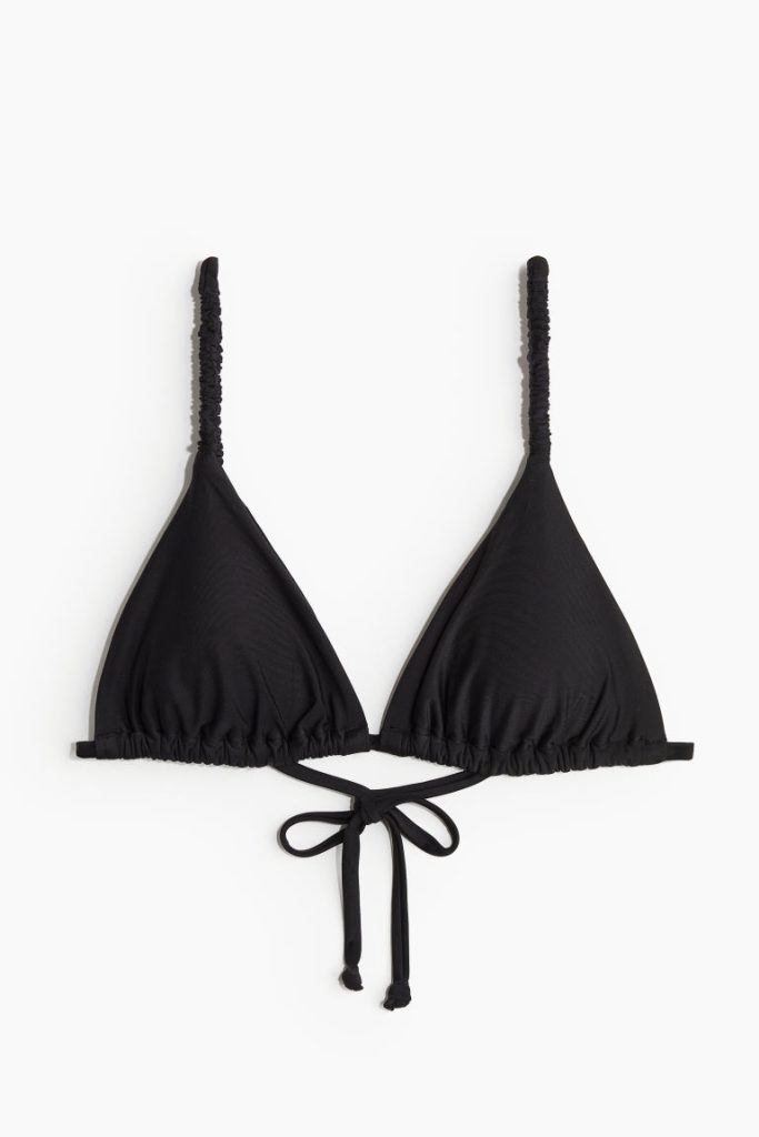 H & M - Padded triangelbikinitop - Zwart