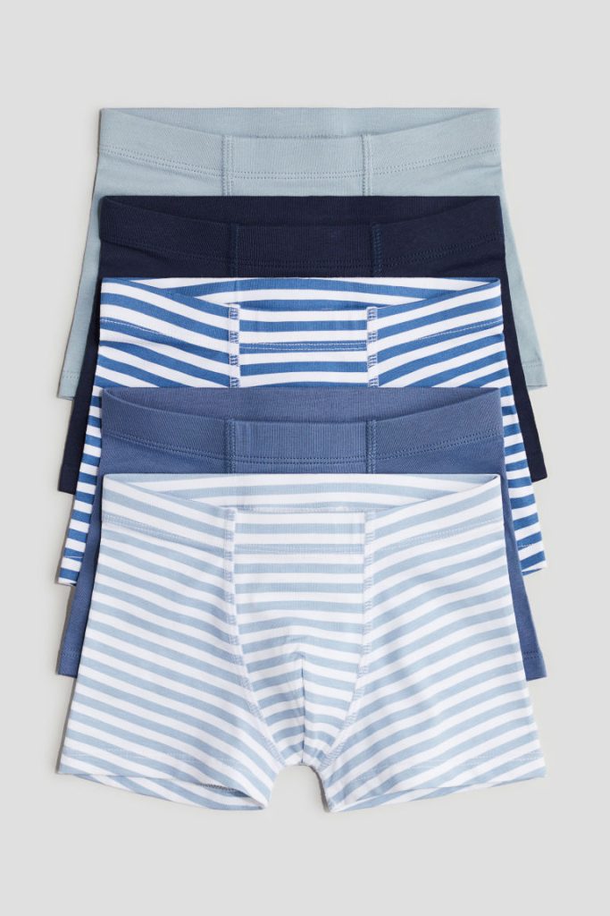 H & M - Set van 5 boxershorts - Trunk - Blauw