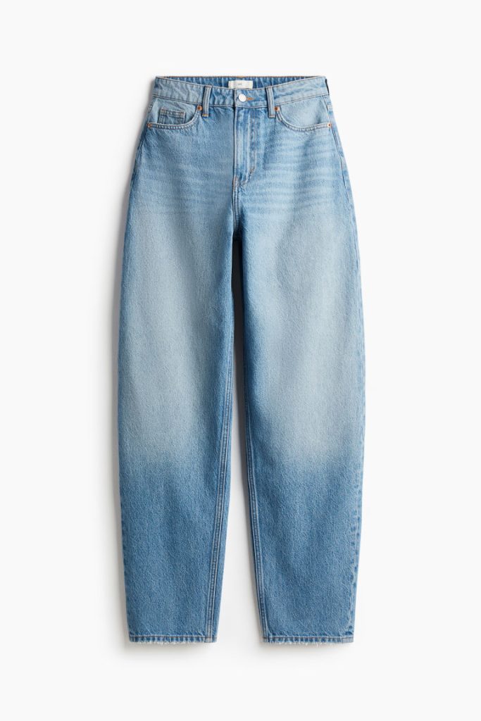 H & M - Barrel High Jeans - Blauw