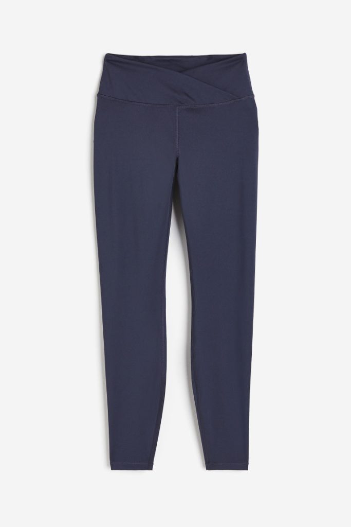 H & M - Sportlegging van DryMove™ met overslag - Blauw