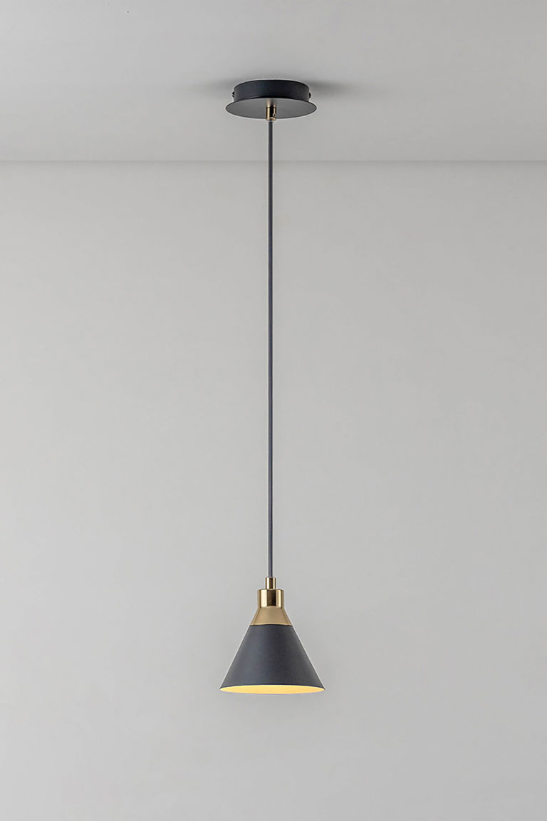 H & M - Kegelvormige Hangende Miniplafondlamp - Grijs