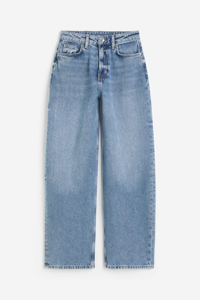 H & M - Baggy High Jeans - Blauw