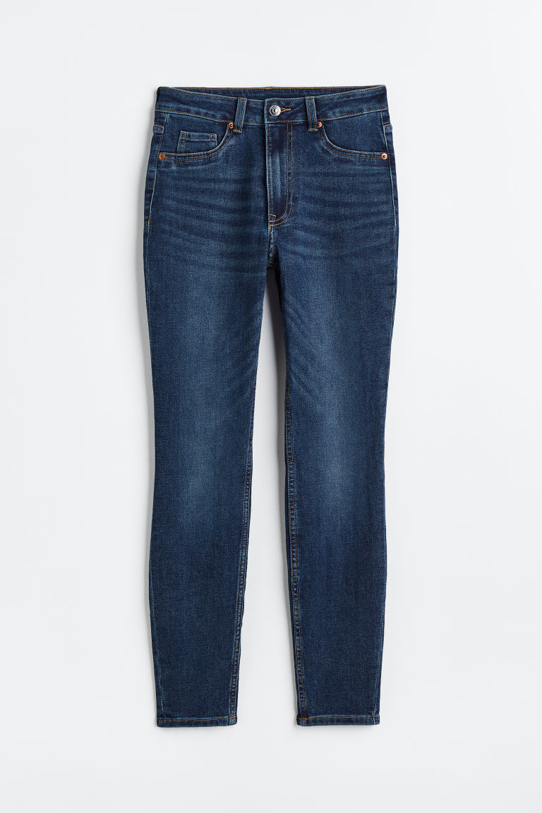 H & M - Skinny High Jeans - Blauw