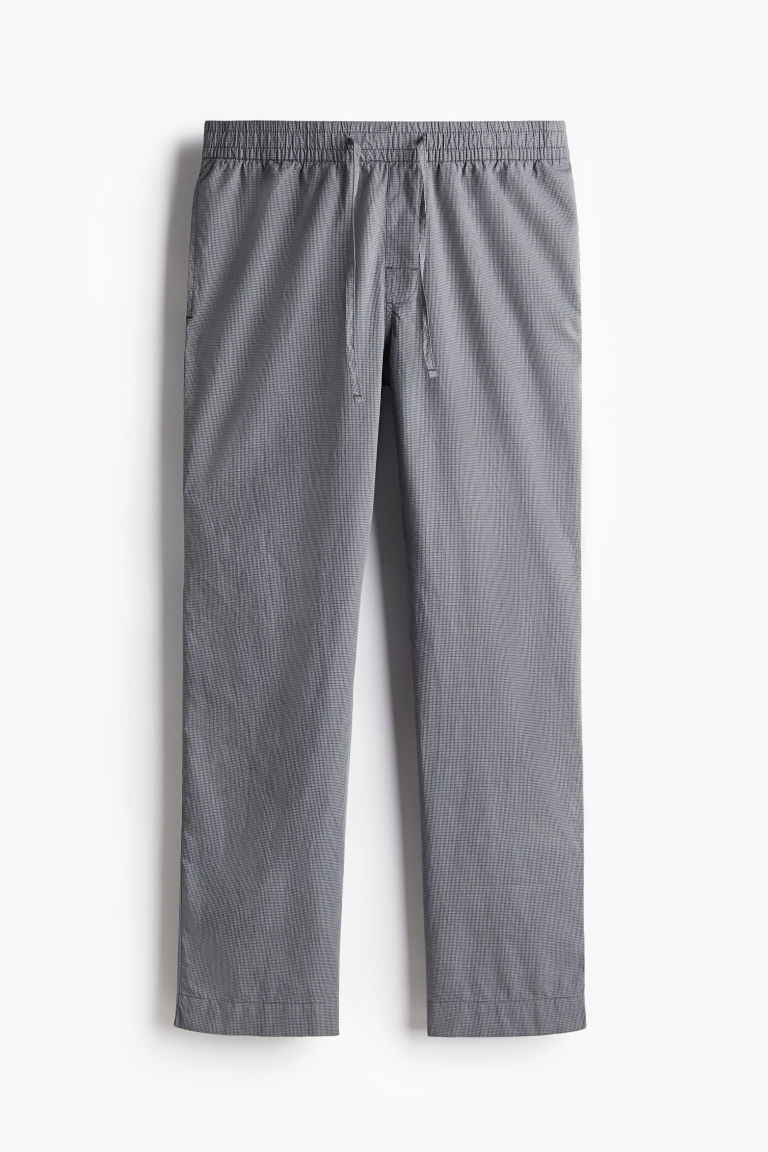 H & M - Broek van popeline - Relaxed Fit - Grijs