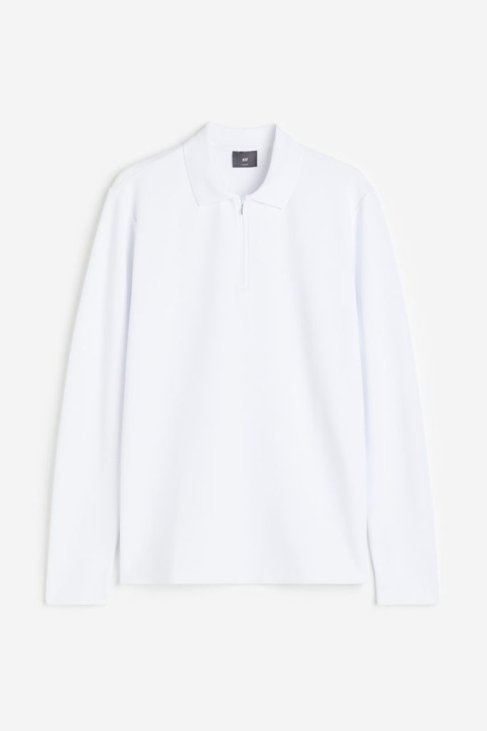 H & M - Poloshirt - Slim Fit - Wit